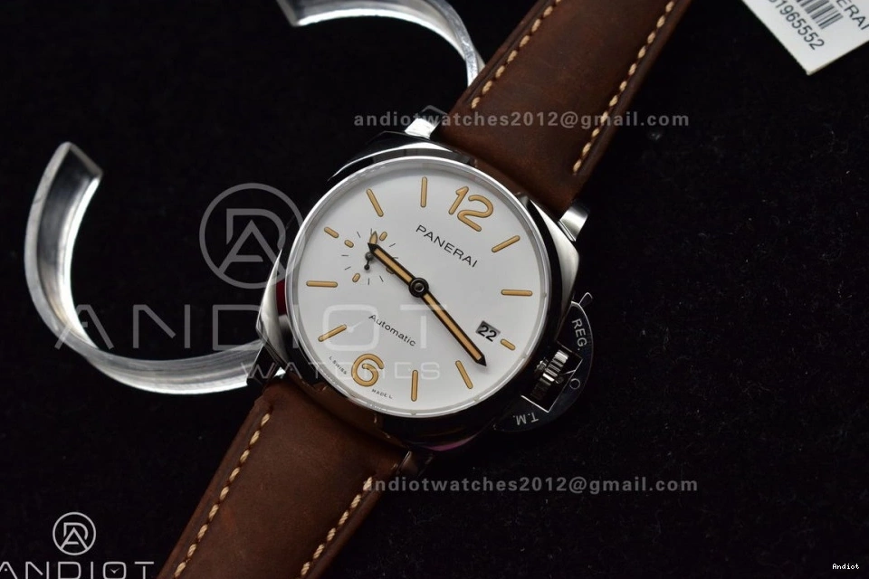 Luminor Brown Strap Due Dial Asso Popular White PAM1046 Edition on 977 VSF Best AXXXIV 0724